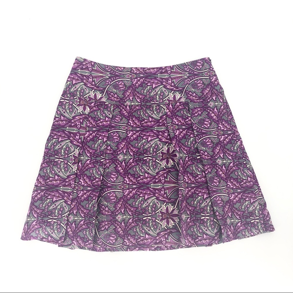 Banana republic silk paisley floral skirt pleat